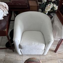 Kevin Charles, Hailey Brown Swivel White Rocker Glider 