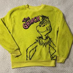2024 Dr. Seuss The Grinch Fleece Sweatshirt Junior size XS(0-2)👉🏼has stain marks see pics