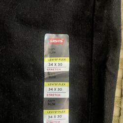 34x30 Levi’s Flex (Slim Fit) Stretch [511 Slim] Men’s Jeans 