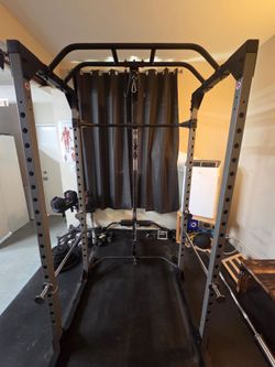 Power Cage Squat Rack Pulley System