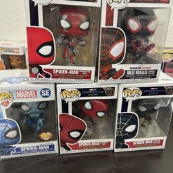 Spiderman Funko Pop Set Of 5
