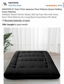 Queen 6 inch Extra Thick Japanese Floor Mattress Folding Futon Mattress - MAXYOYO brand new in box