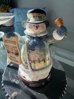 Vintage Thomas Kinkade ( retired Bradford) 2004 Snowman
