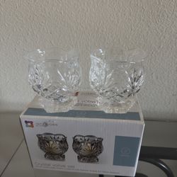 New Vintage Crystal Votive Set 