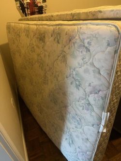 Queen size mattress box spring and frame