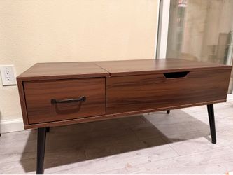 Walnut Lift Top Coffee Table with Storage