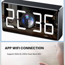 Clock Camera 5G 4K HD Wireless Camera WiFi Nanny Cam for Home Indoor Security with Motion Detection and Night Vision【Upgraded】