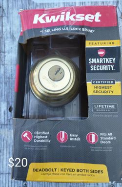 Kwikset Signatures 985 Series Polished Brass Double Cylinder Deadbolt with SmartKey