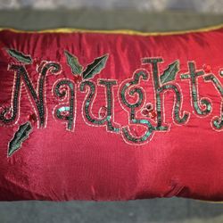 Naughty/Nice Pillow