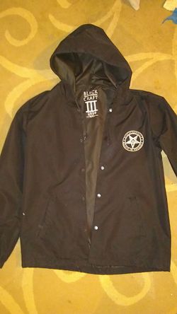 Black Craft Cult Clothing Hooded Windbreaker@@