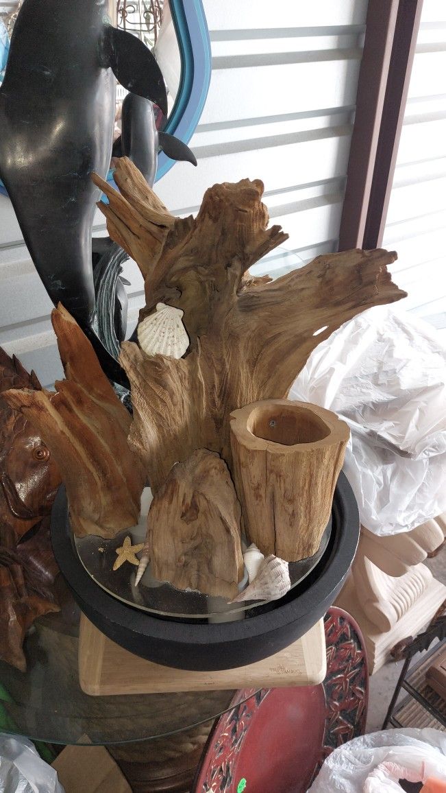 Large Tabletop Driftwood Fountain