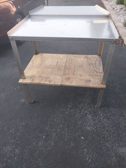 Stanley  Still Table  36" High , 36" Wide  ,  24" long with  7" Cap on Side ( Condition Good  )