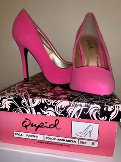Hot Pink Nubuck Heels