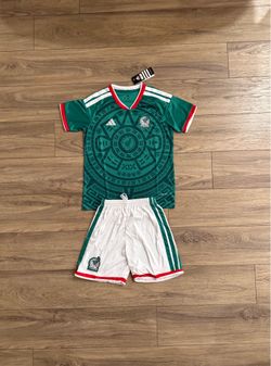 Youth toddler Mexico World Cup home green jersey, 2t to xl ( size 16 to 28)