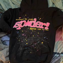 Sp5der Black Pullover Hoodie