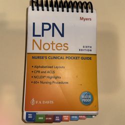 LPN notes pocket book