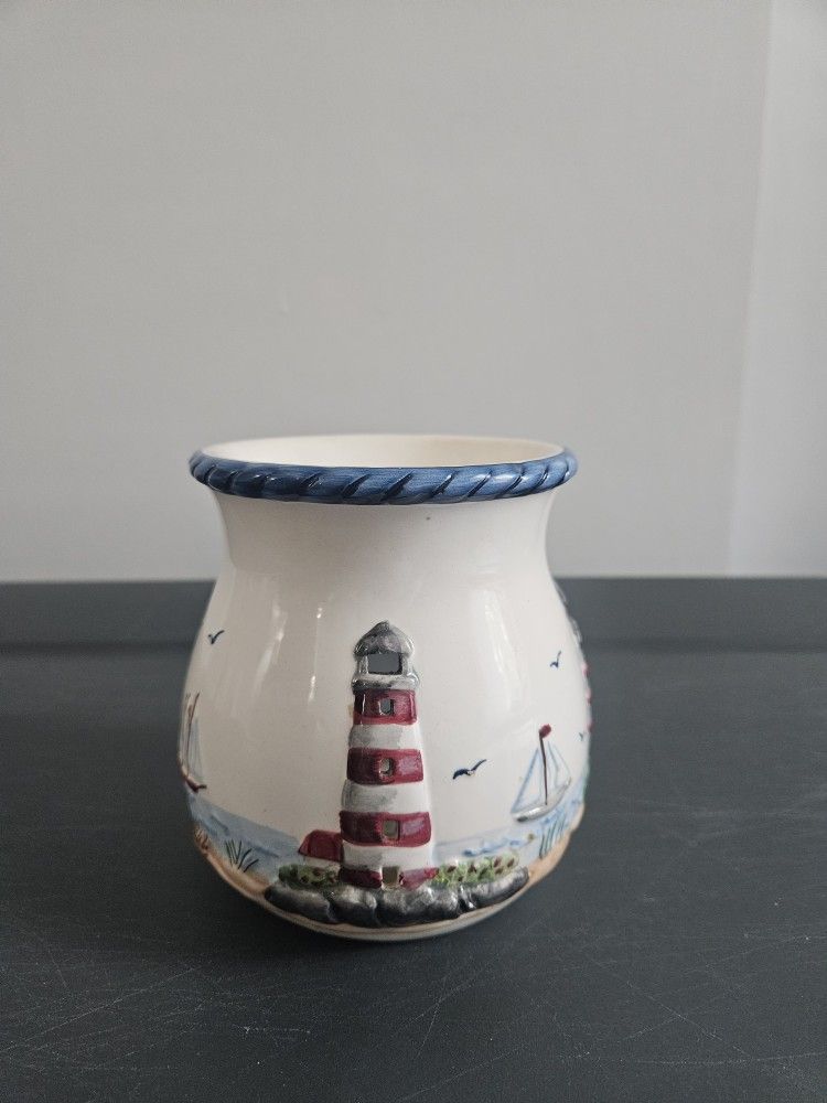 Lighthouse Wax Tea Light Warmer Tart Burner Nautical Beach Decor