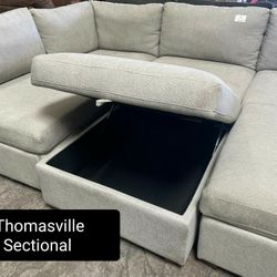 Thomasville Modular Sectional Couch Sofa With Storage