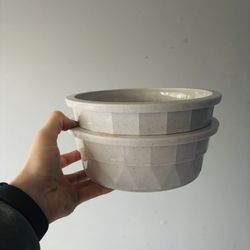 2 Sets Of Dog Food/water Bowls 