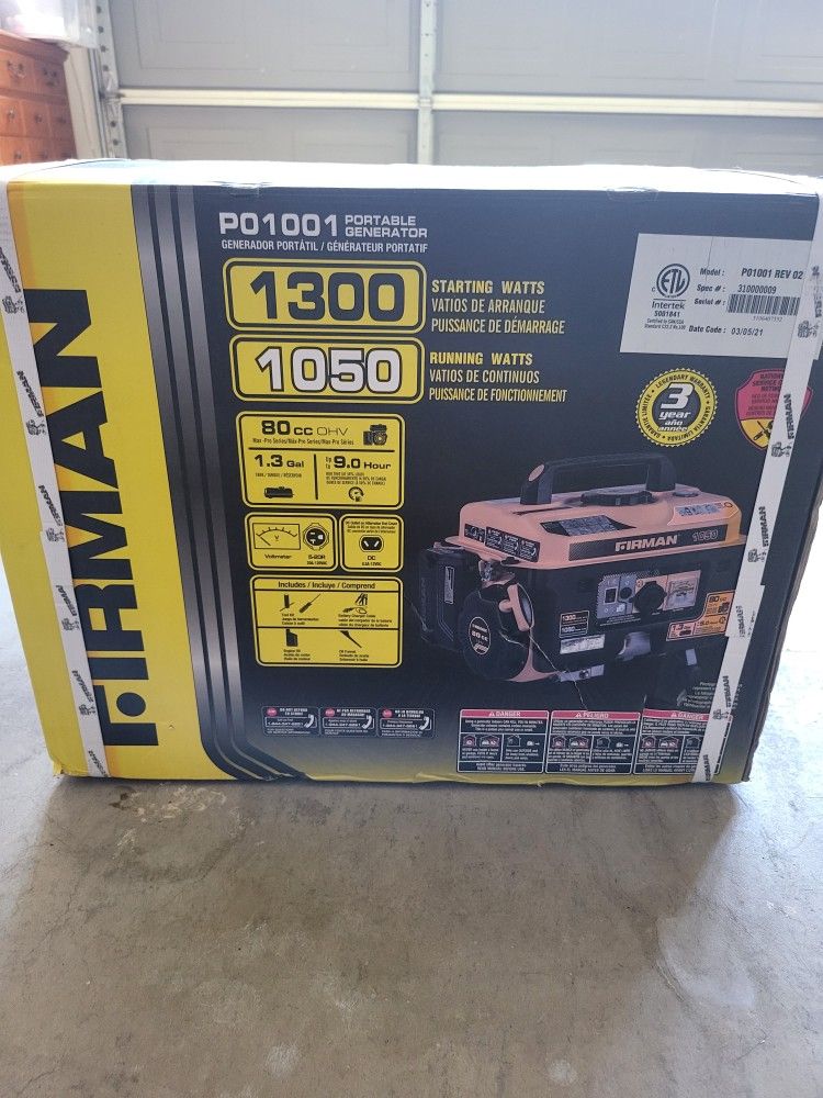 Firman P01001 Portable Generator