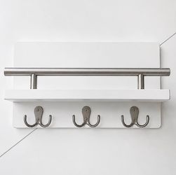 Wall-Mounted Key Holder & Mail Organizer