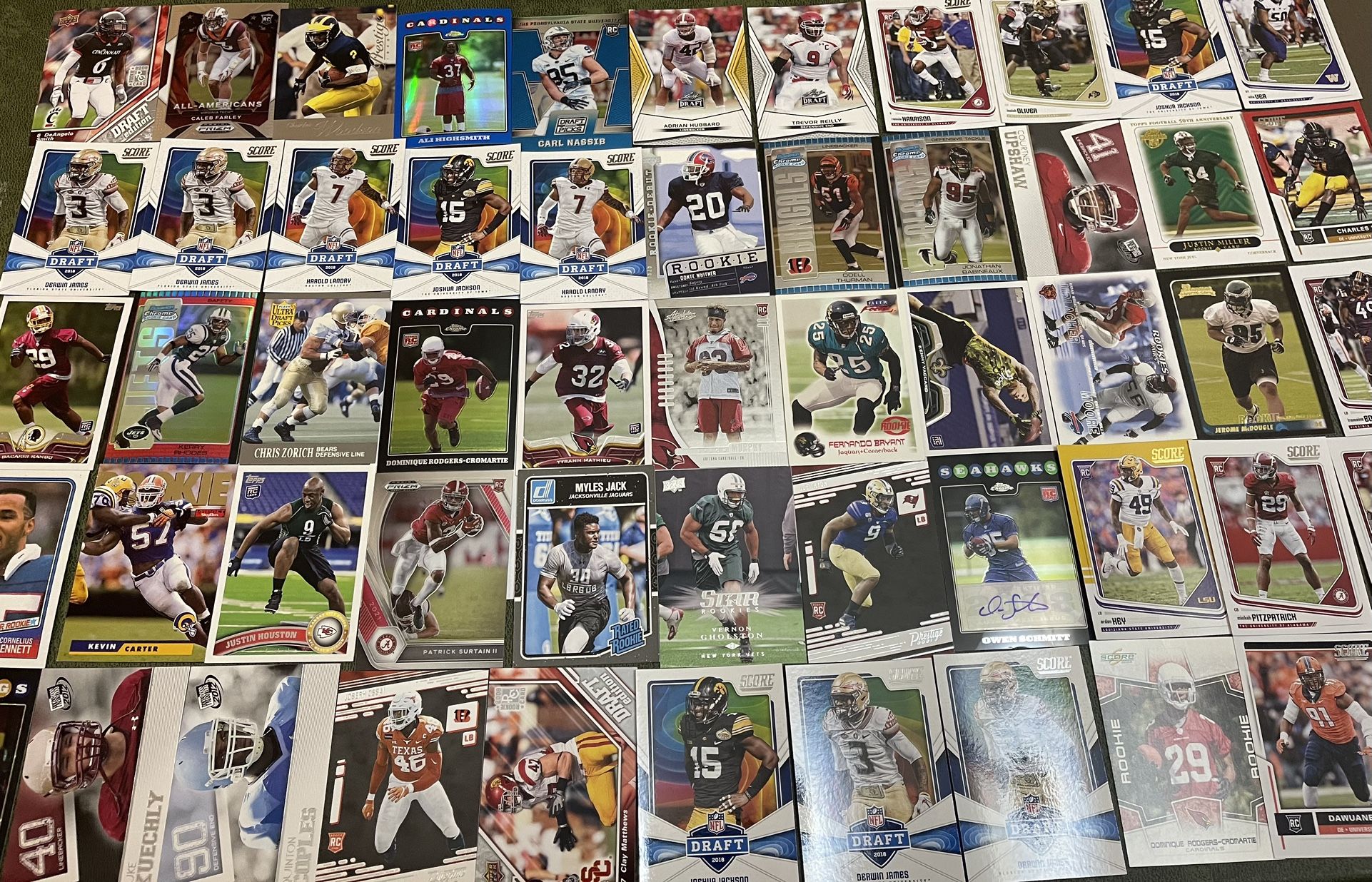 Lot Of 55 NFL Defensive Player Rookie Cards