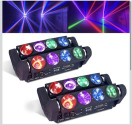 (2 units) 8x15W Spider Moving Head Light LED RGBW 4in1 Portable Stage Light (2 pics)