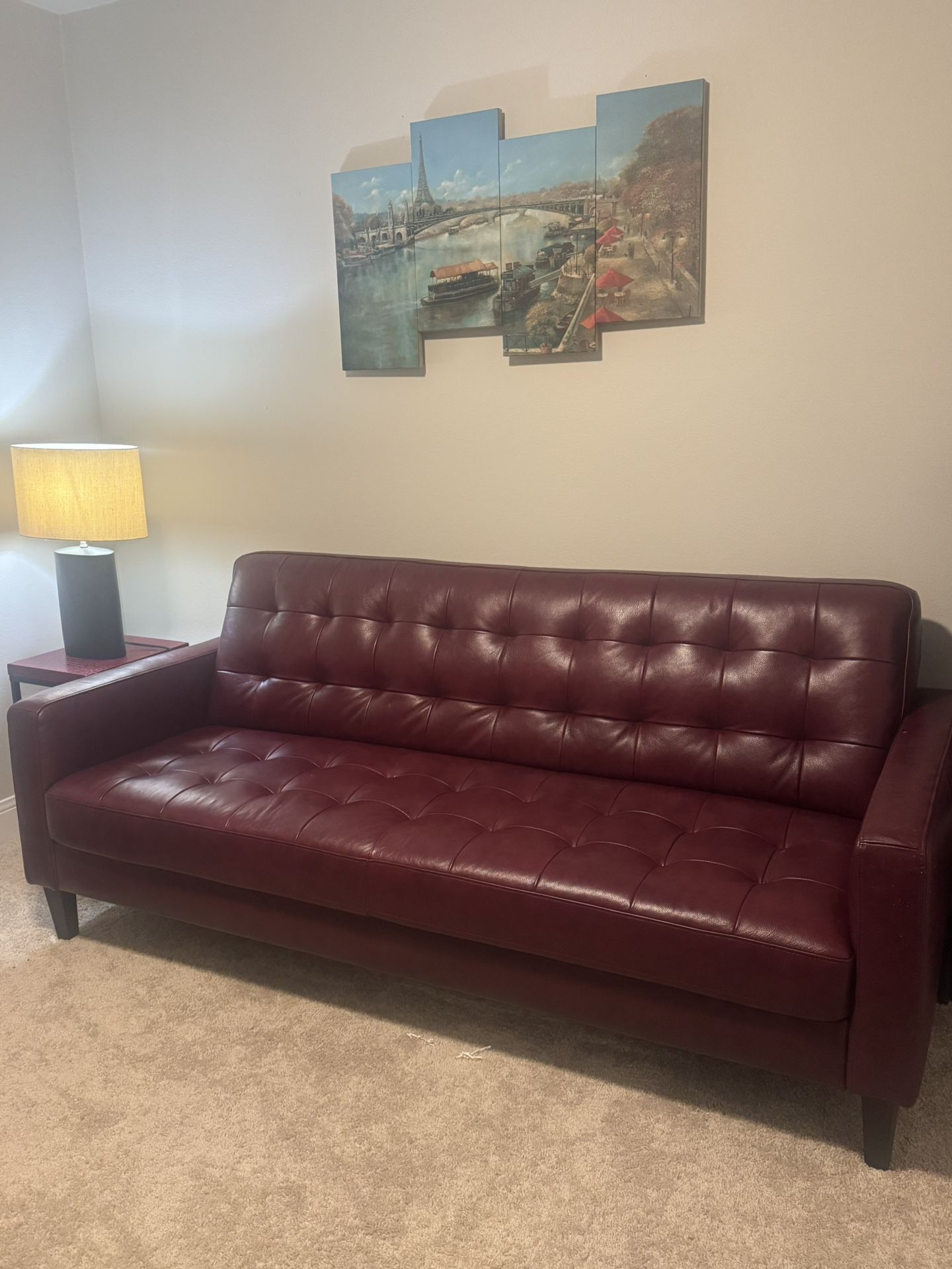 Leather Sofa - Like New- Dania Furniture