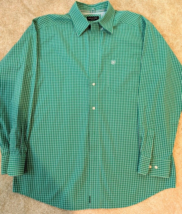 ARIAT Men's Pro Series Button Up Western Shirt Sz L