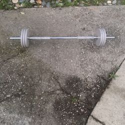 Standard Weight Set 80lbs & Straight Bar. 