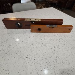 Two Vintage Wood Levels