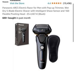 Panasonic ARC5 Electric Razor for Men [Brand NEW] with Pop-up Trimmer, Wet Dry 5-Blade Electric Shaver with Intelligent Shave Sensor and 16D Flexible 