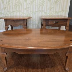 Ethan Allen Coffee Table & End Table Sets