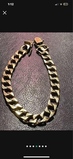 14k gold bracelet large 9.5" long 33 grams