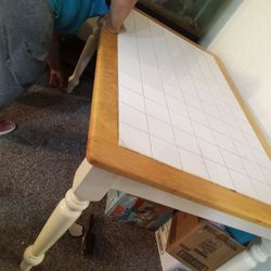 Kitchen Table With Drawer And 4 Matching  Chairs