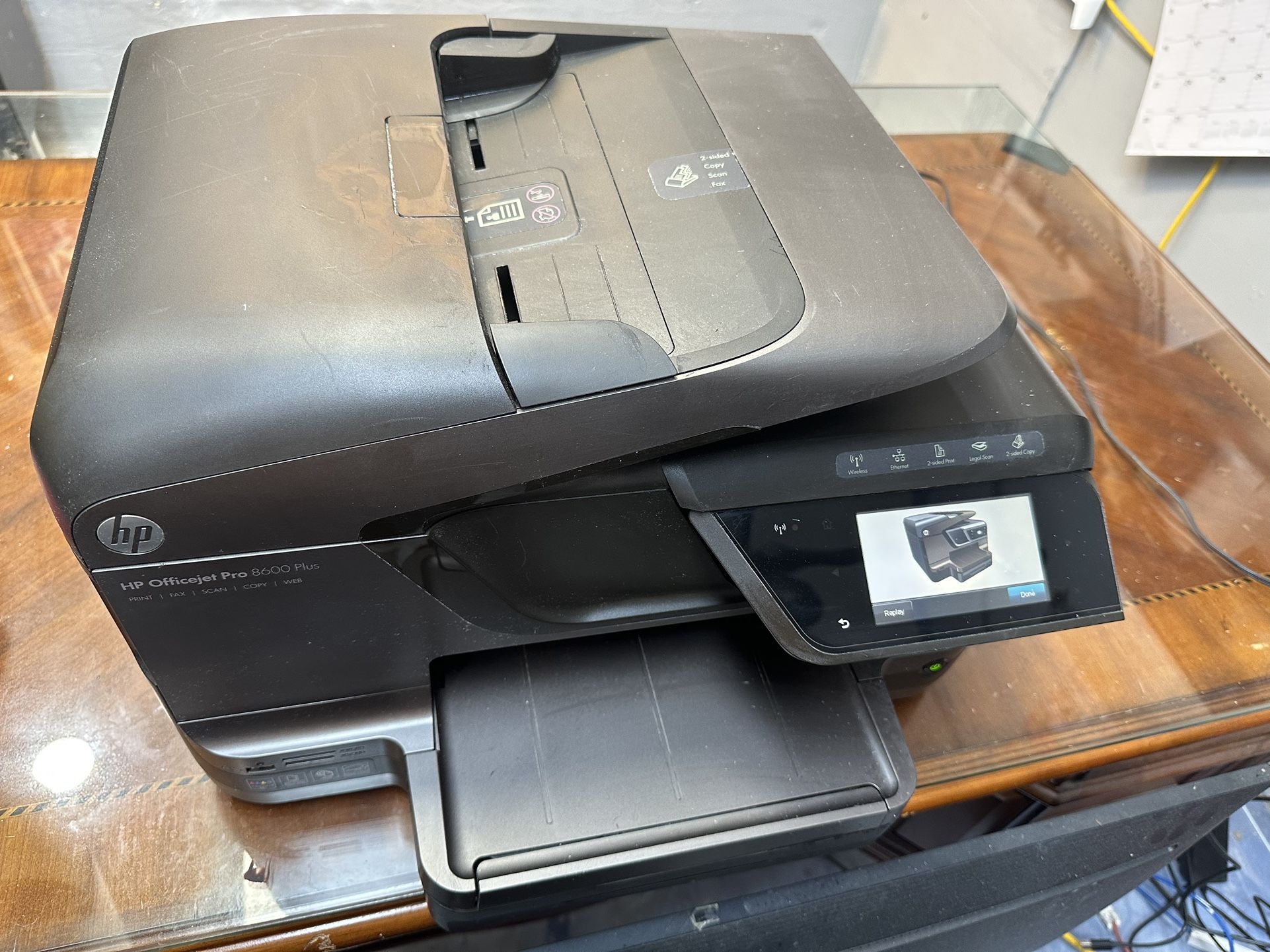 HP OfficeJet Pro 8600 Plus With Larger LCD Display Original MSRP $1600 All In One Print Fax Scan Copy Web 2 Sided Copy