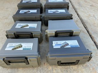 8 Empty Bunker Hill Security Ammo Boxes 