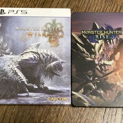 Monster Hunter Wilds Steelbook Edition PS5 Playstation BRAND NEW + Rise Switch 2