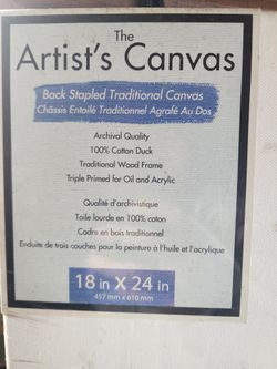 Artist's Canvas 18 X 24