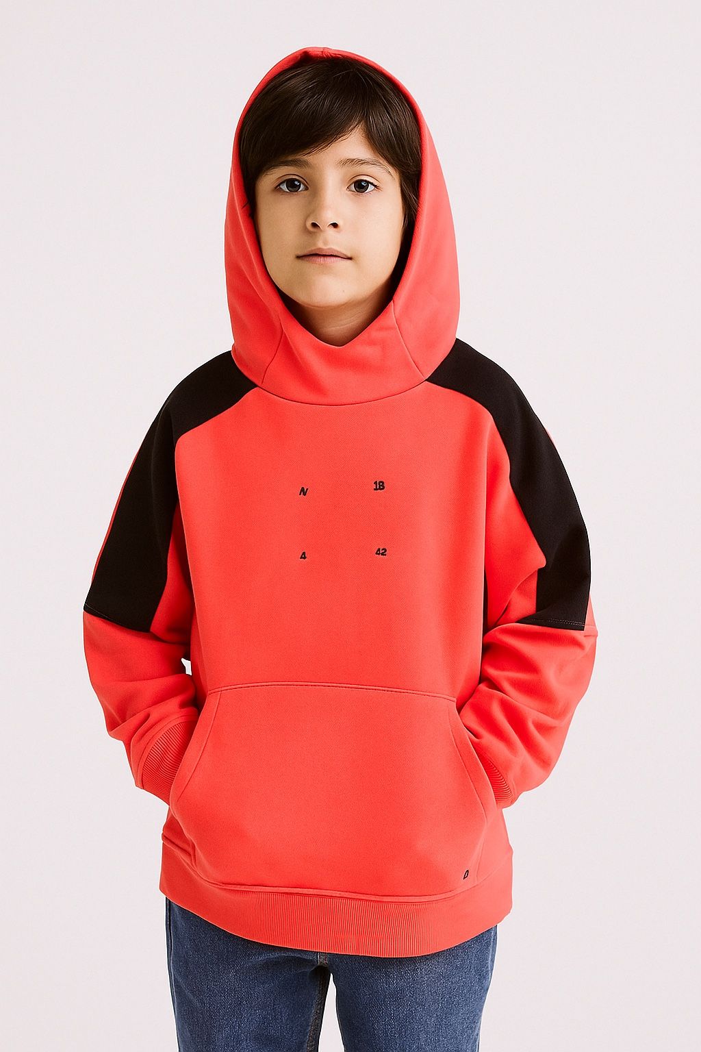 ZARA Hoodie Youth Size 11 12 Pink Neon Pullover Sweatshirt Boys Girls Unisex