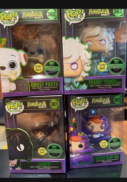 Funkoween Series 2 Funko Pops Set Of 4 Ghost Proto, Franny Banshee, Haunted Freddy Doll, And Judy Glow In The Dark