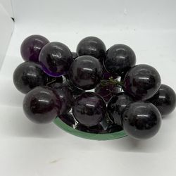 VINTAGE LUCITE LARGE PURPLE GRAPE CLUSTER  