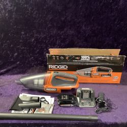 🧰🛠RIDGID 18V Cordless Hand Vacuum Kit w/2.0Ah Battery & Charger-NEW!-$80!🛠🧰