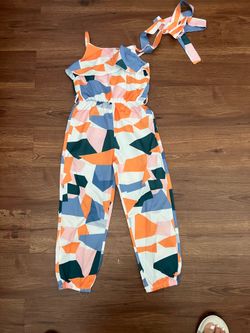 Summer pants romper girls 6/7