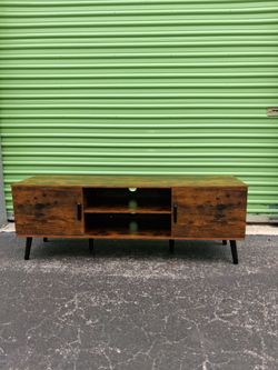 Mid- century modern rustic tv stand
