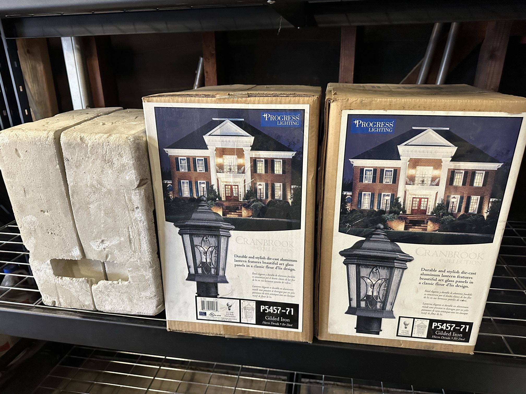 Cranbrook Collection 1-Light Outdoor Gilded Iron Post Lantern