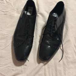 black leather jimmy dress shoes 