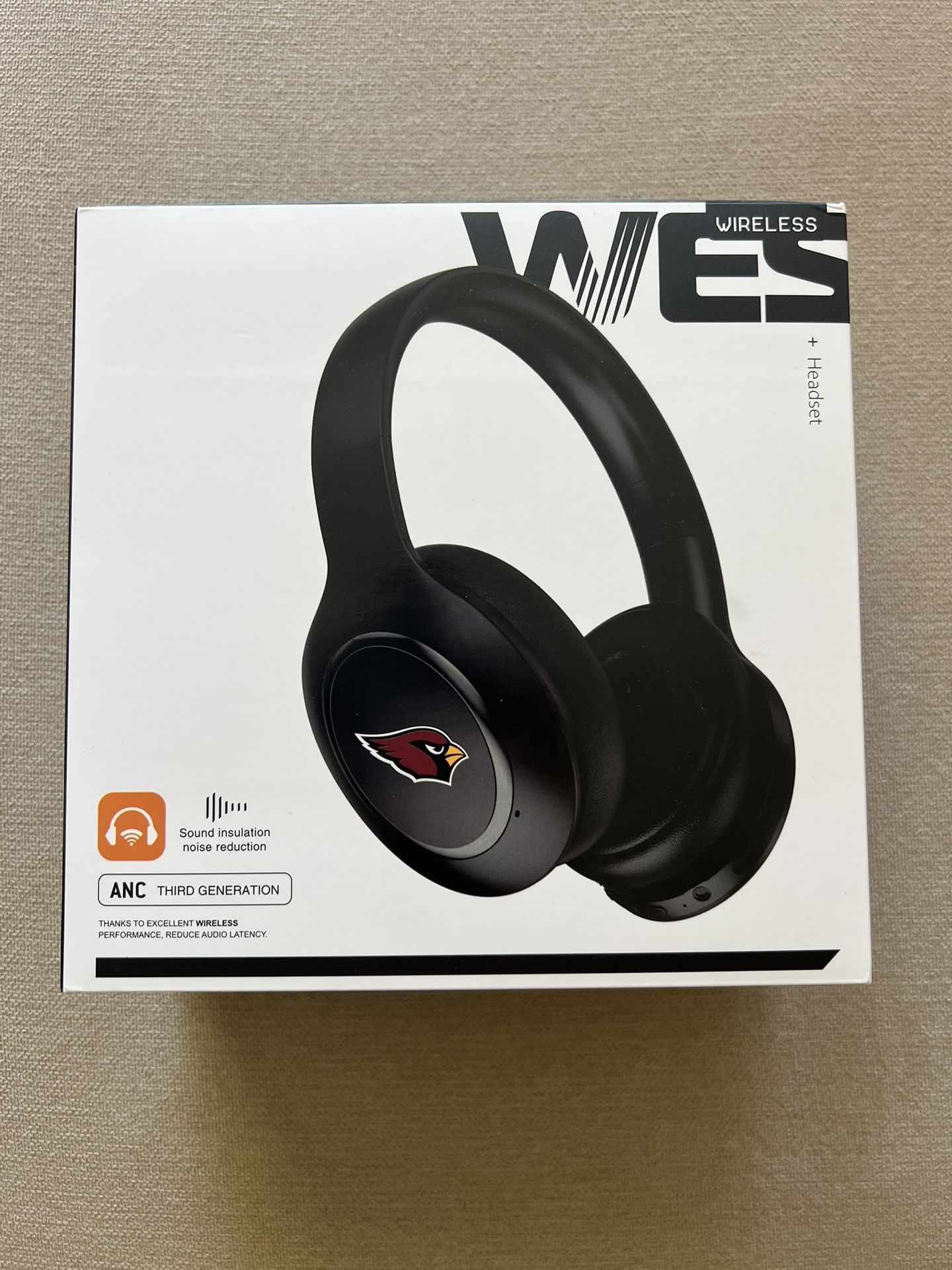 ANC Wireless Headset Arizona Cardinals Branded