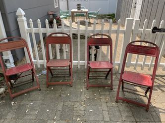 Vintage Metal Folding Chairs