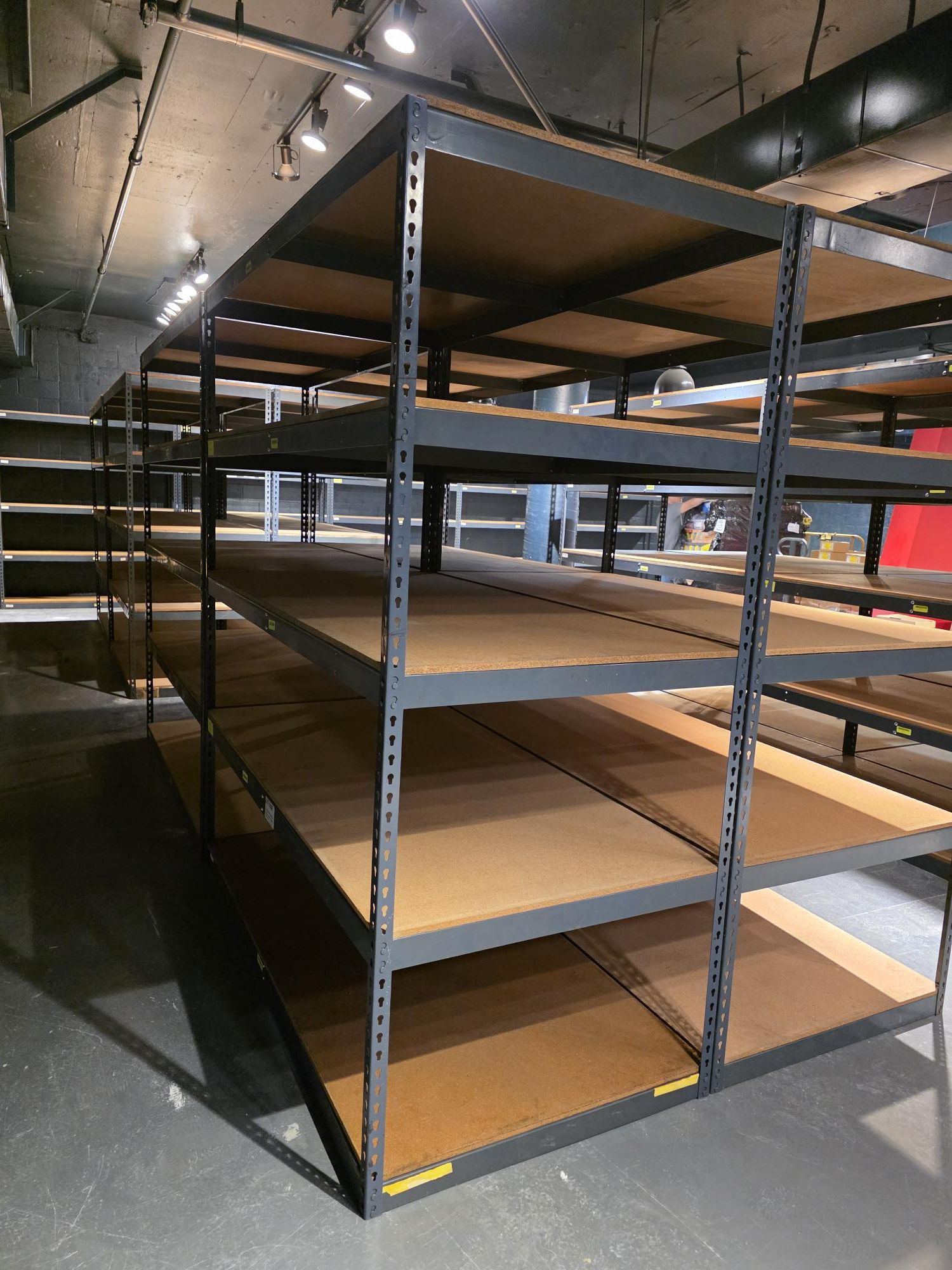 Industrial Racks 72 in W x 36 in D Used Heavy Duty 5 Tier Storage